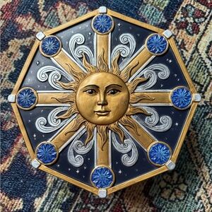 celestial tarot card holder box - heavy resin